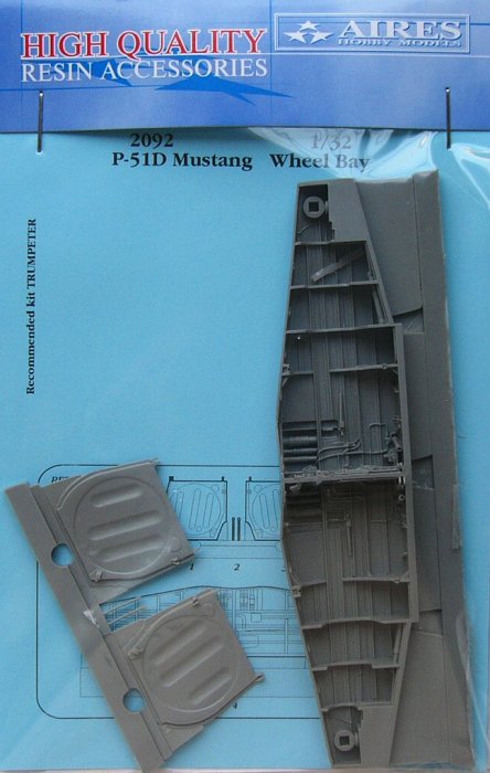 1/32 P-51D Mustang wheel bay  (TRUMP)