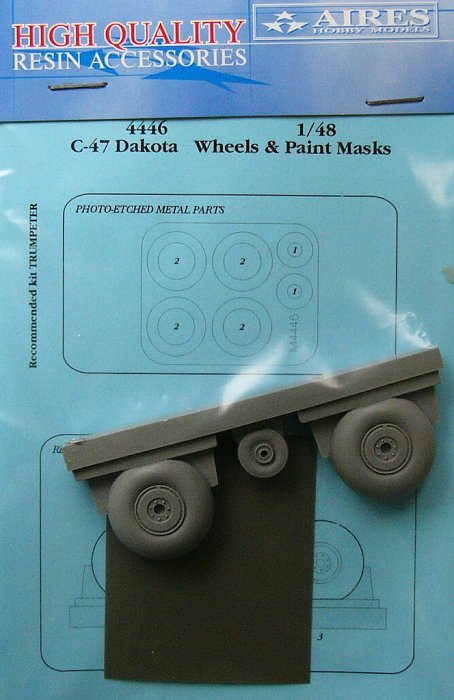 1/48 C-47 Dakota wheels & paint masks  (TRUMP)