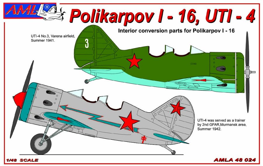 1/48 Polikarpov I-16 UTI-4 Interior set (Russia)