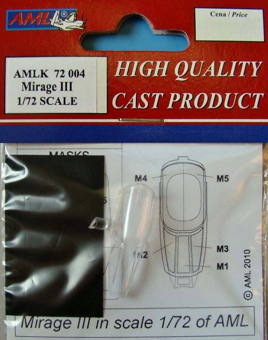 1/72 Canopy & Mask for Mirage III C  (AML)