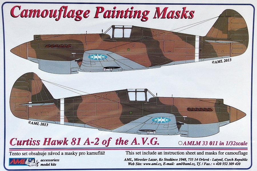 1/32 Camouflage masks Curtiss Hawk 81 A-2 (A.V.G.)