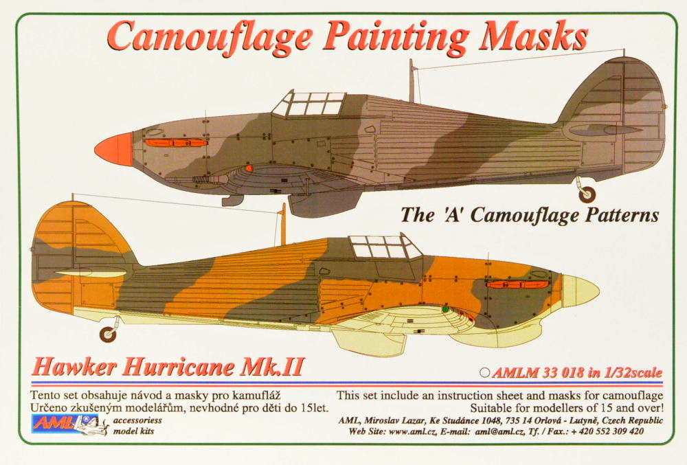 1/32 Camouflage masks Hawker Hurricane Mk.II 'A'