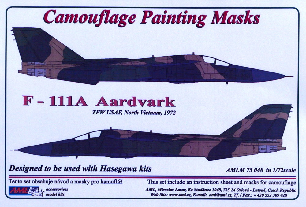 1/72 Camouflage masks F-111A Aardvark (HAS)