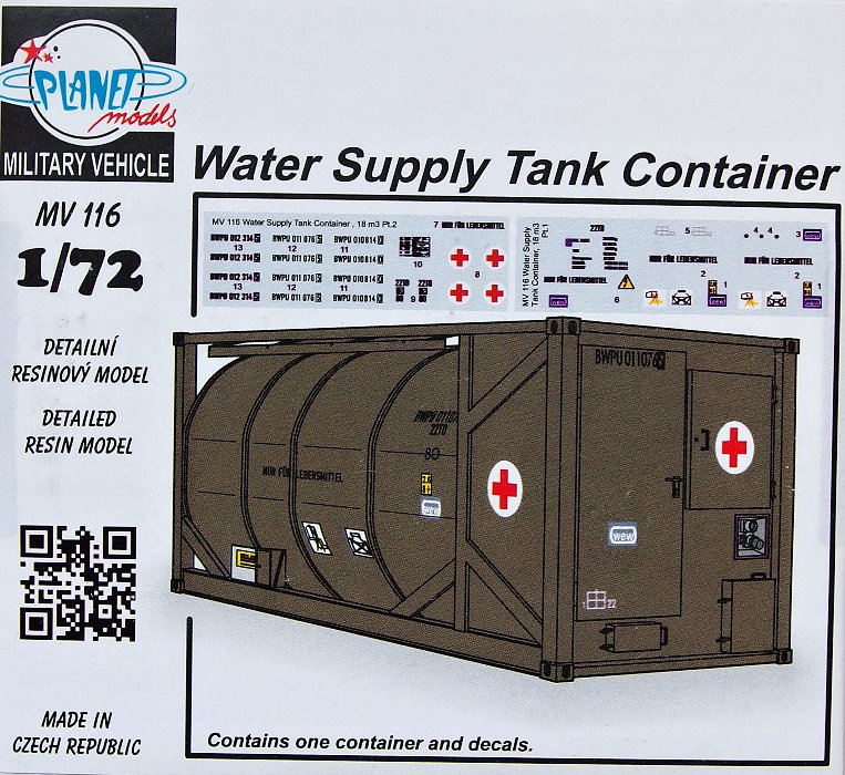 1/72 Water Supply Tank Container (incl. decals)