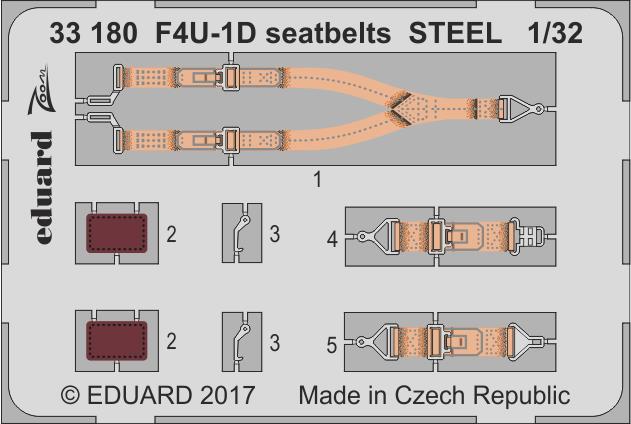 1/32 F4U-1D seatbelts STEEL (TAM)