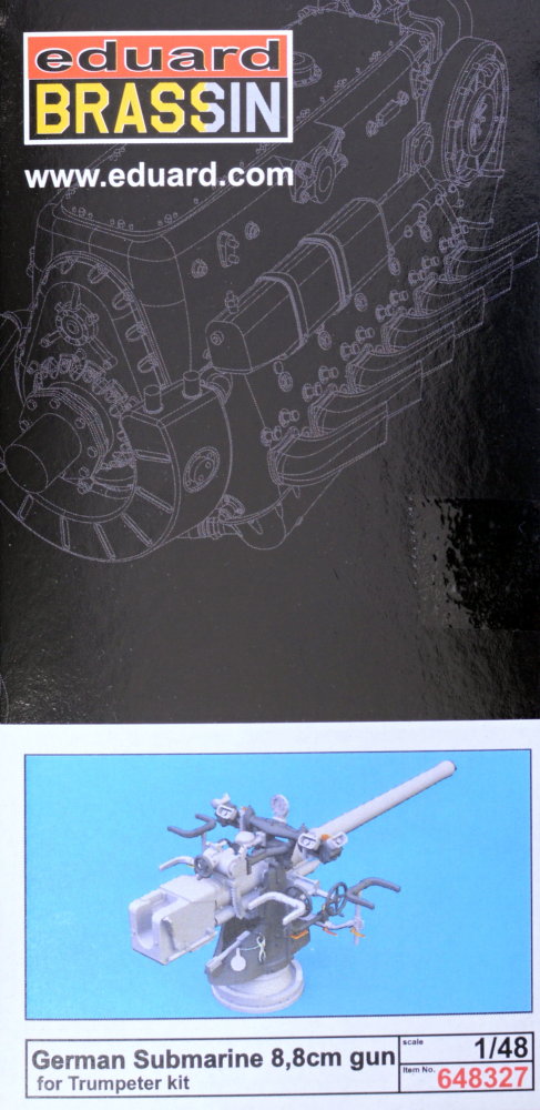 BRASSIN 1/48 German Submarine 8,8cm gun  (TRUMP)