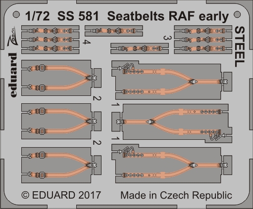 1/72 Seatbelts RAF early STEEL