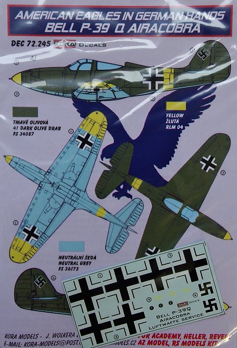 1/72 Decals Bell P-39Q Airacobra (Luftwaffe serv.)