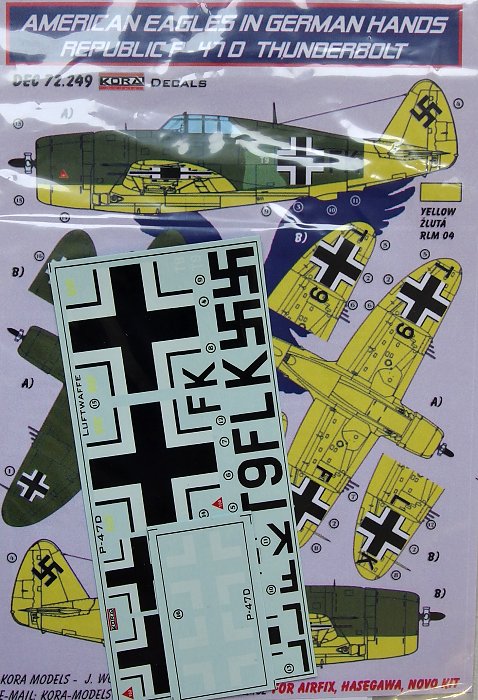 1/72 Decals Republic P-47D Thunderbolt (Luftwaffe)