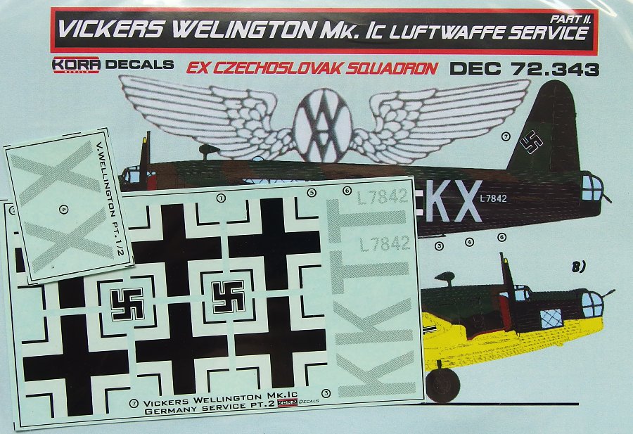 1/72 Decals V.Wellington Mk.IC Luftwaffe Vol.2