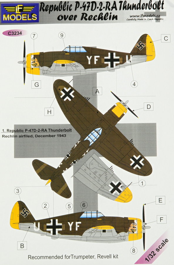 1/32 Decals P-47D-2-RA Thunderbolt over Rechlin
