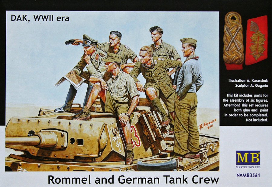 1/35 Rommel and German Tank Crew (6 fig.)