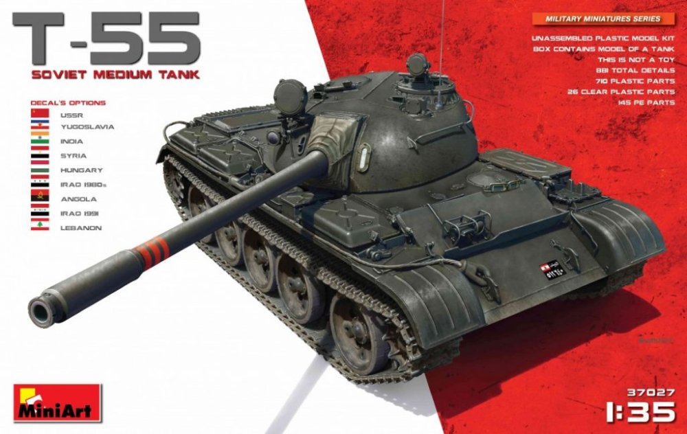 1/35 T-55 Soviet Medium Tank (9x camo)