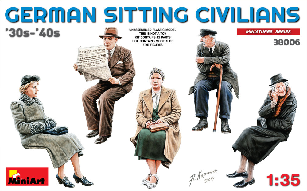 1/35 German Sitting Civilians (5 fig.)