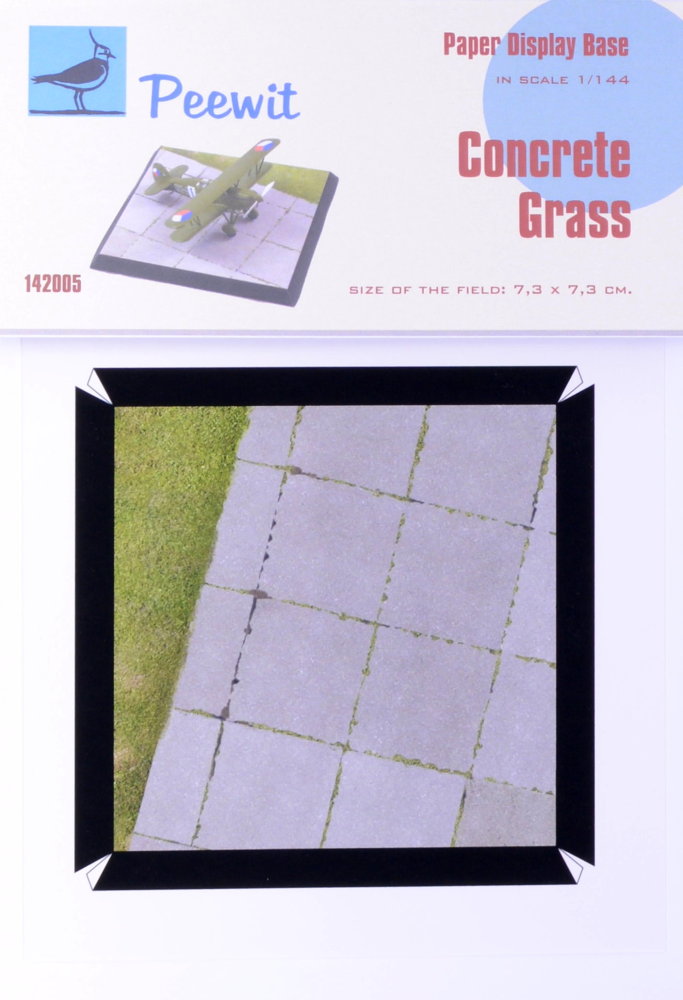 1/144 Paper Display Base - CONCRETE GRASS