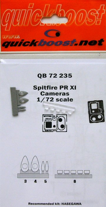 1/72 Spitfire PR XI cameras (HAS)