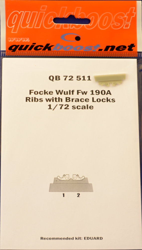 1/72 Fw 190A ribs with brace locks (EDU)