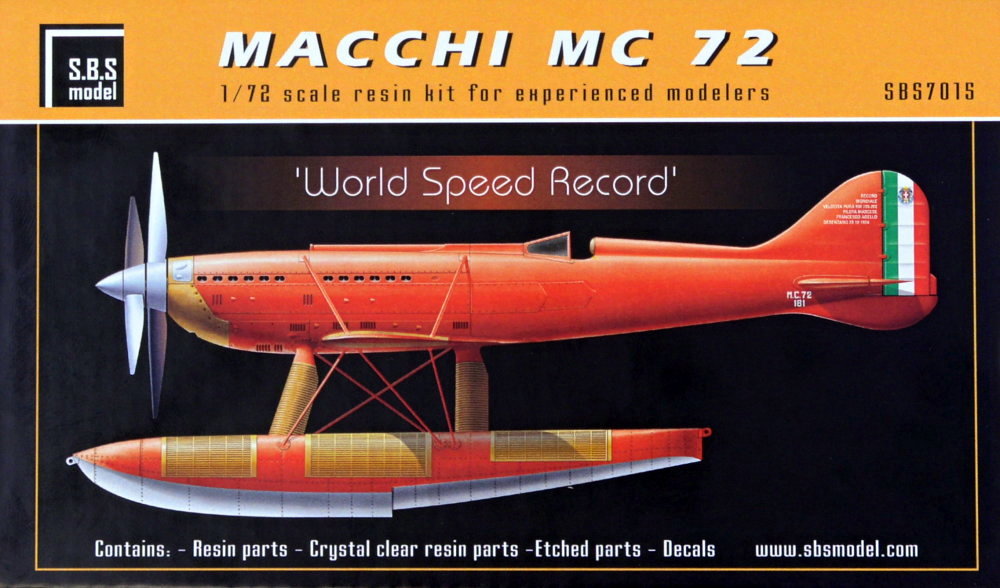 1/72 Macchi MC.72 'World Speed Record' (resin kit)