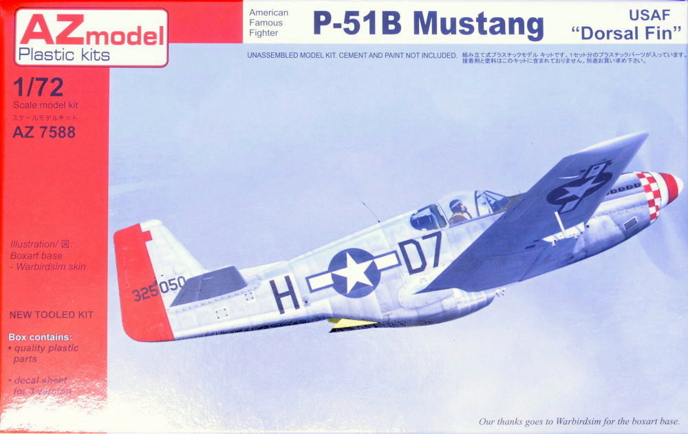 1/72 P-51B Mustang 'Dorsal Fin' (3x USAF)