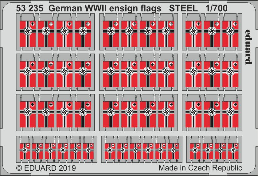 SET 1/700 German WWII ensign flags STEEL