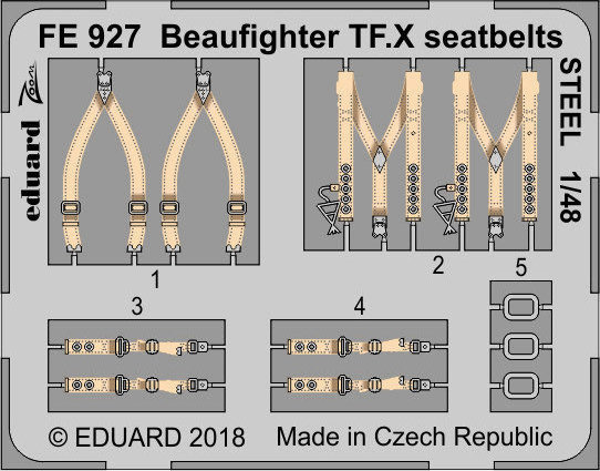 1/48 Beaufighter TF.X seatbelts STEEL (REV)
