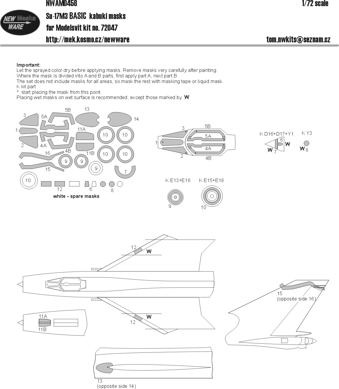 1/72 Mask Su-17M3 BASIC (MSVIT 72047)
