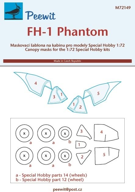 1/72 Canopy mask FH-1 Phantom (SP.HOBBY)