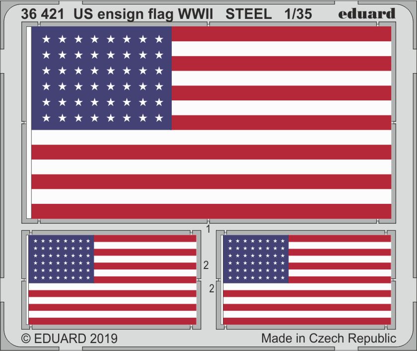 SET US ensign flag WWII STEEL