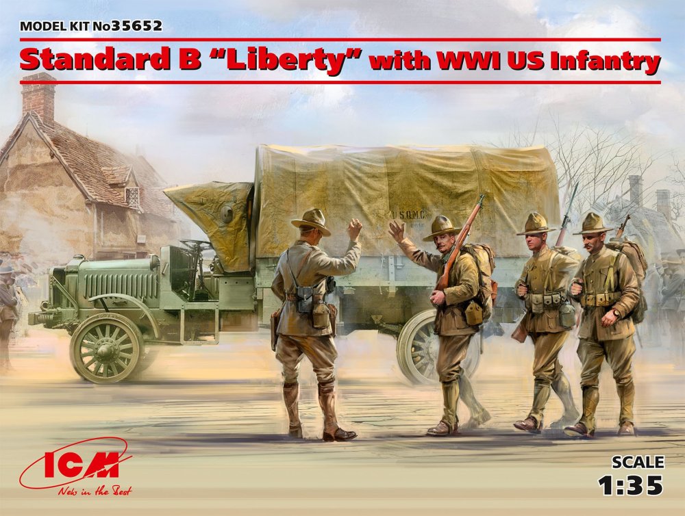 1/35 Standard B 'Liberty' with US WWI infantry