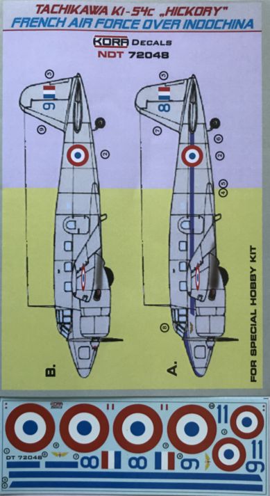 1/72 Decals Ki-54c Hickory French AF - Indochina