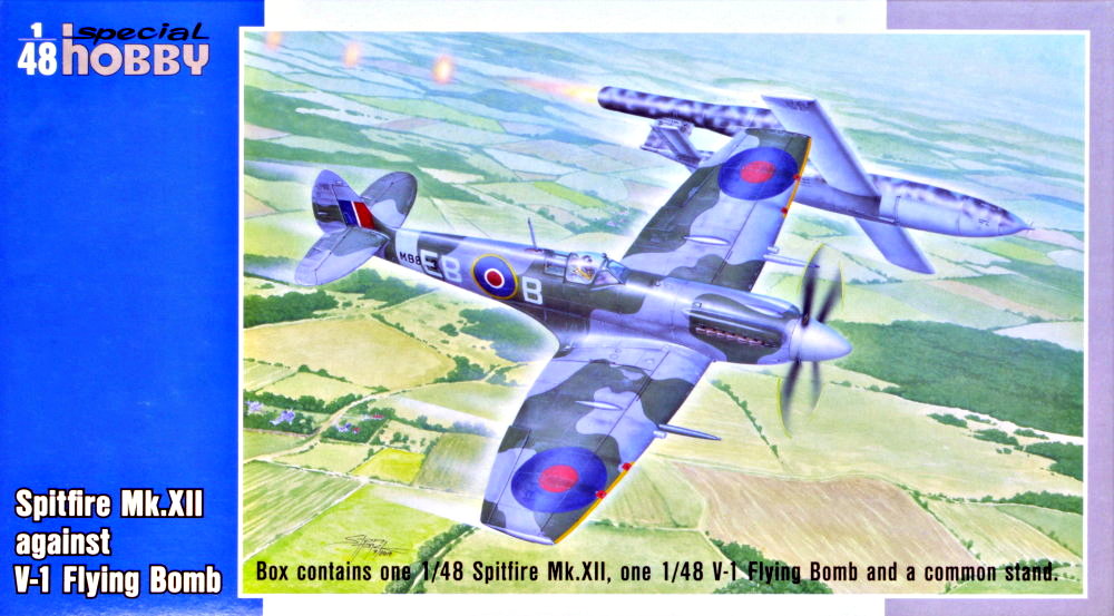 1/48 Spitfire Mk.XII vs. V-1 Flying Bomb (2-in-1)