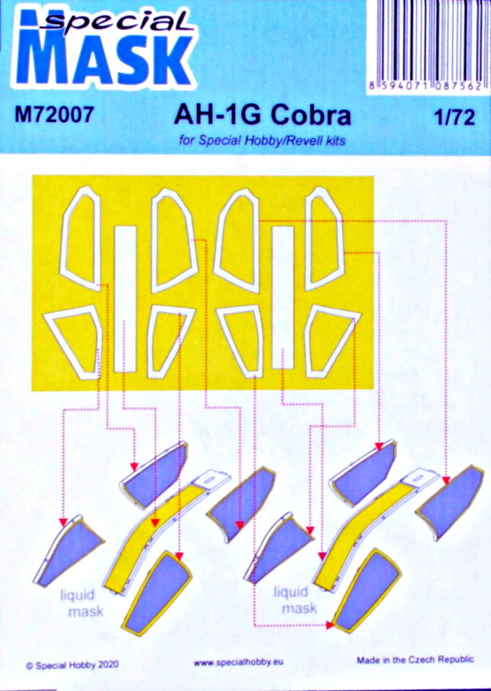 1/72 Mask for AH-1G Cobra (SP.HOB./REV)