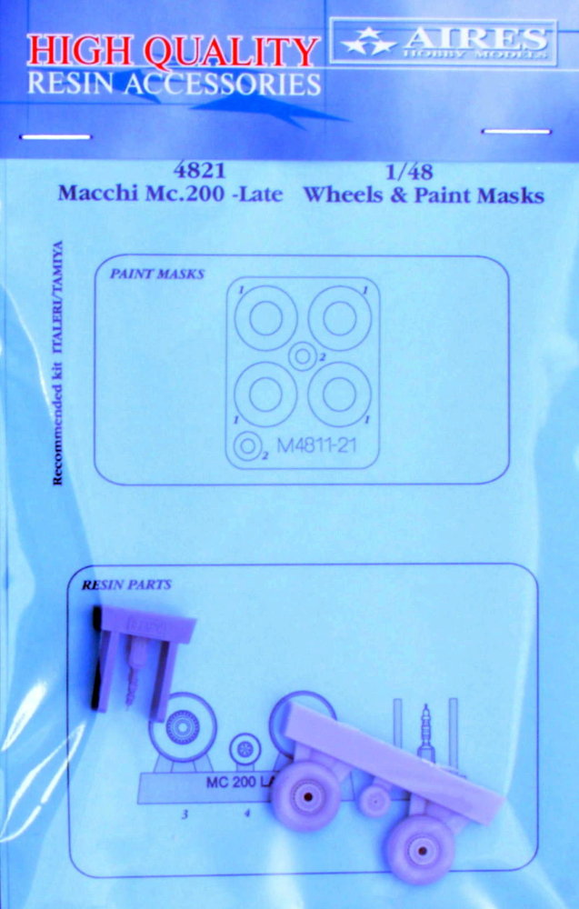 1/48 Macchi Mc.200 late wheels&paint masks (ITA)