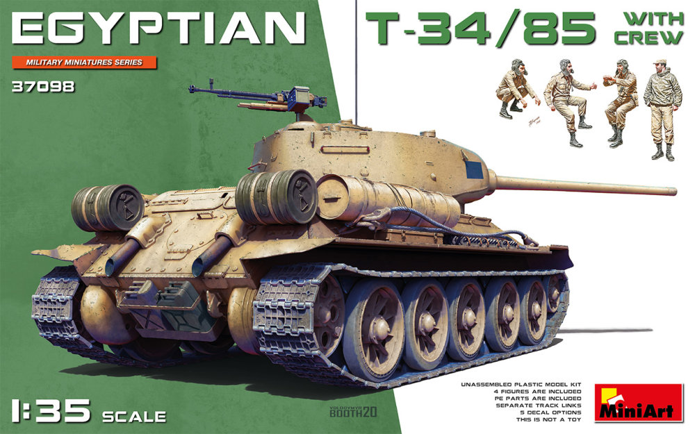 1/35 Egyptian T-34/85 with Crew
