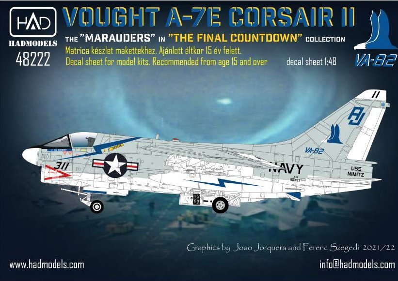1/48 Decal A-7E Corsair II VA-82  'The Marauders'