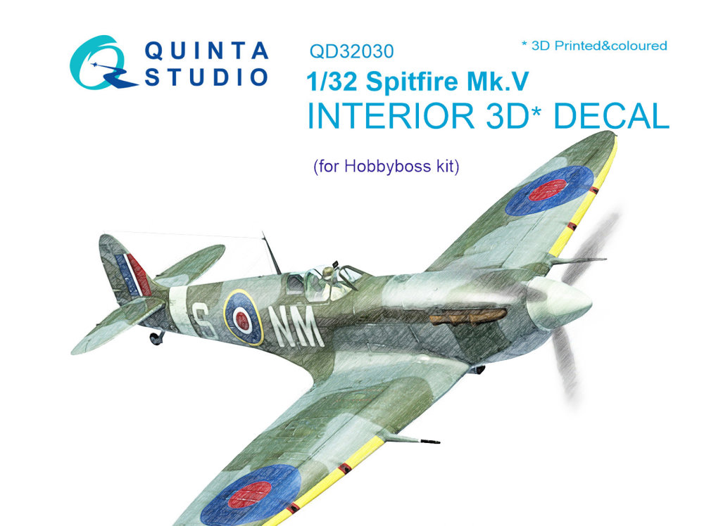1/32 Spitfire Mk.V 3D-Print&col.Interior (HOBBYB)