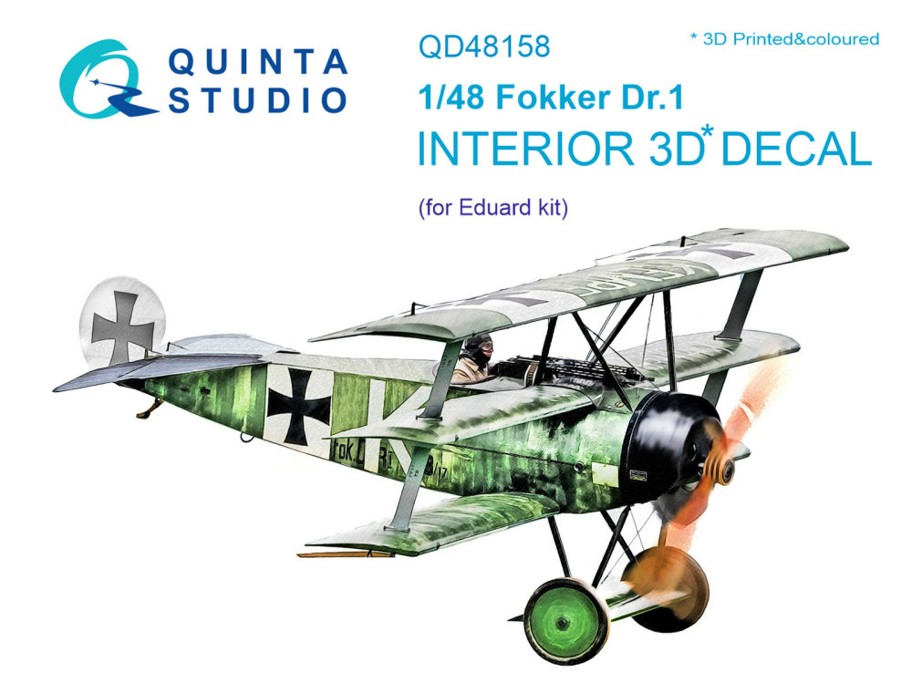 1/48 Fokker Dr.1 3D-Print&colour Interior (EDU)
