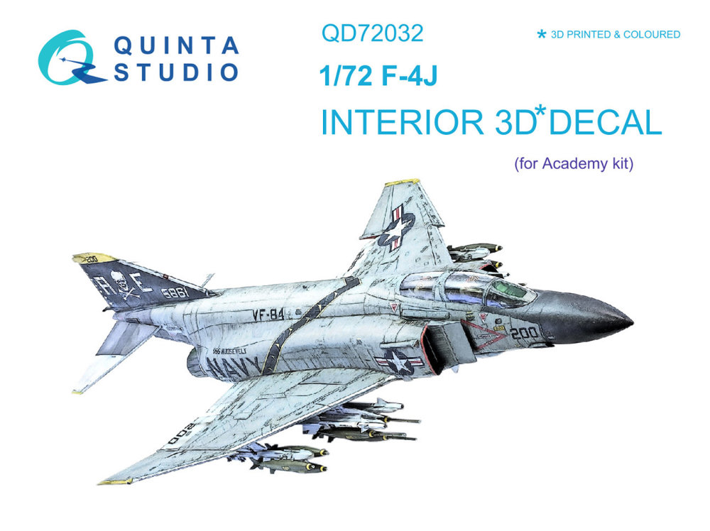 1/72 F-4J 3D-Print&col. Interior (ACAD)