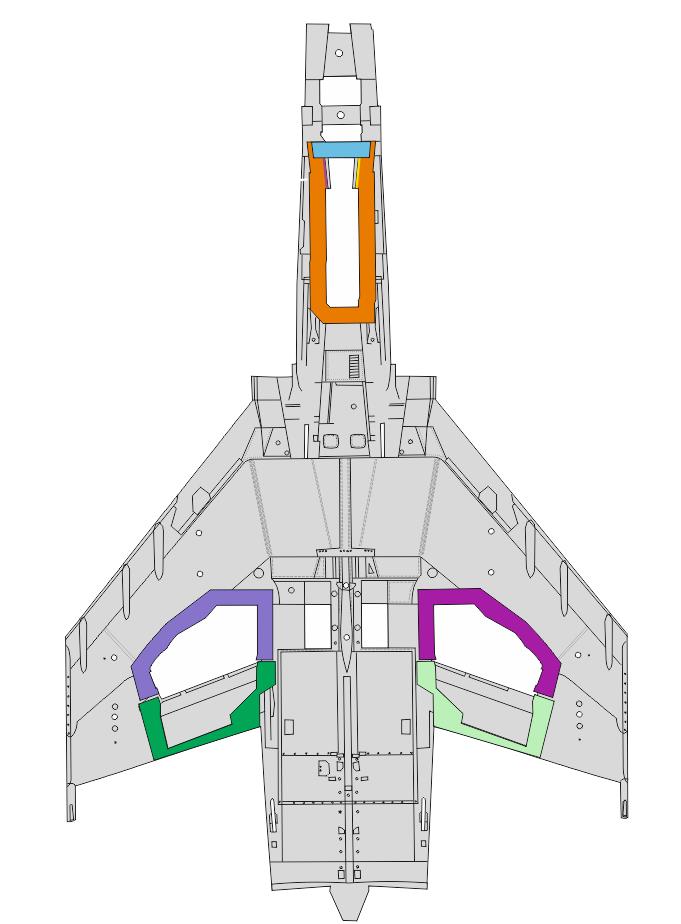 Mask 1/48 F-4E wheel bays (MENG)