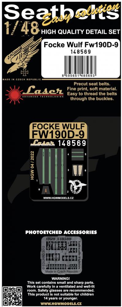 1/48 Seatbelts Focke Wulf Fw190D-9 (laser)