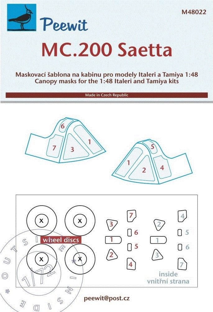 1/48 Canopy mask MC.200 Saeta (ITAL/TAM)