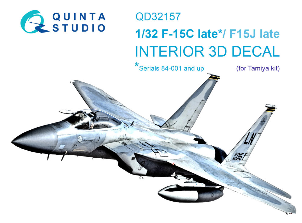1/32 F-15C Late/F-15J late 3D-Printed&col.Interior