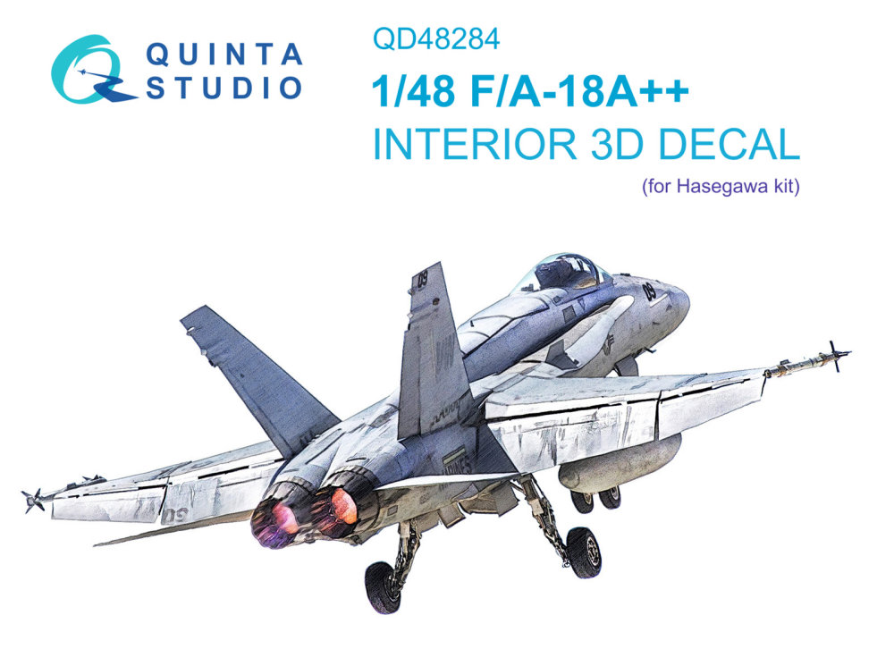 1/48 F/A-18A++ 3D-Printed&col. Interior (HAS)