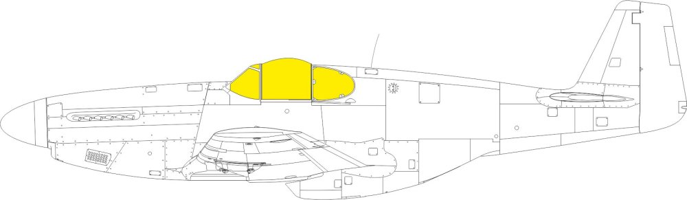 Mask 1/48 P-51B/C Malcolm Hood canopy TFace (EDU)