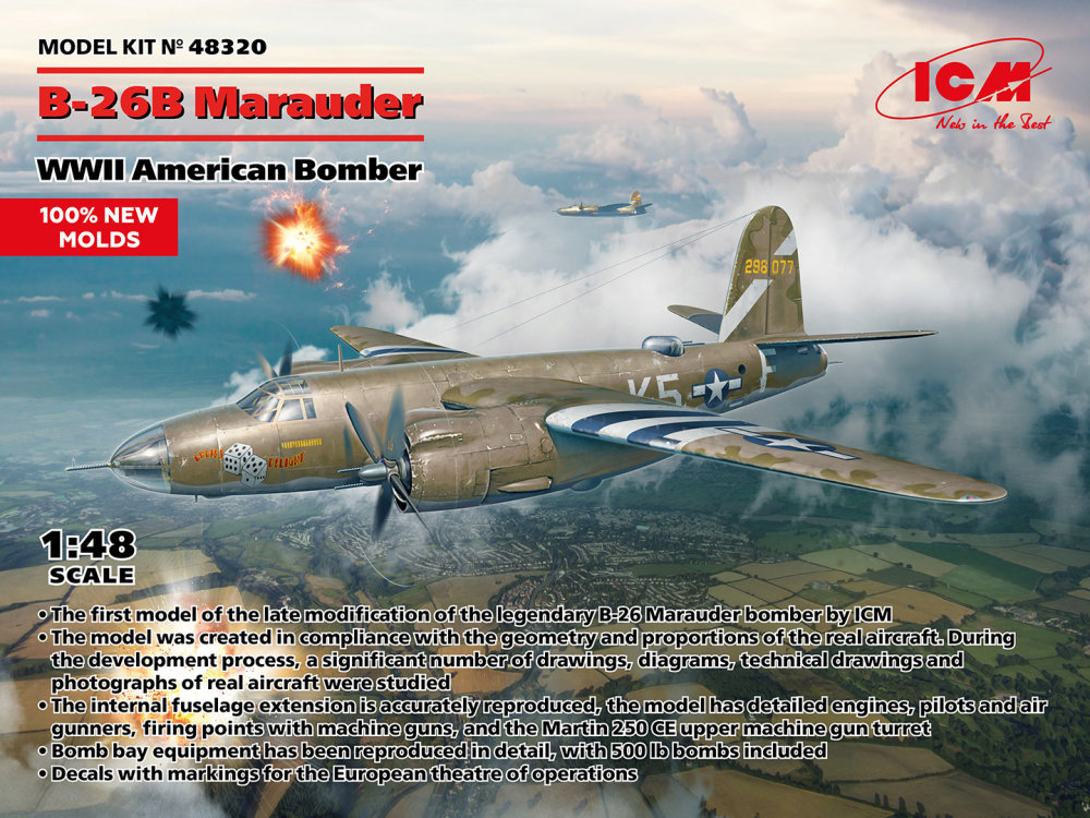 1/48 B-26B Marauder American Bomber WWII 