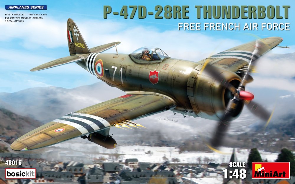 1/48 P-47D-28RE Thunderbolt French AF (BASIC KIT)