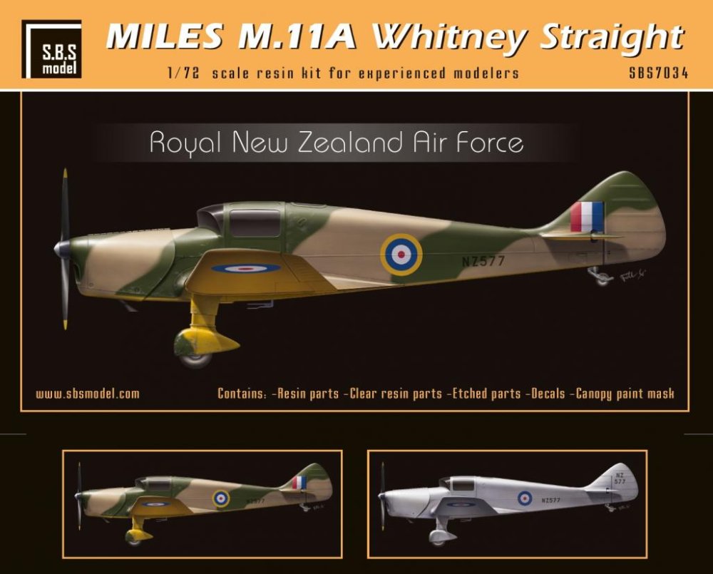 1/72 Miles M.11A Whitney Straight RNZAF (resin)