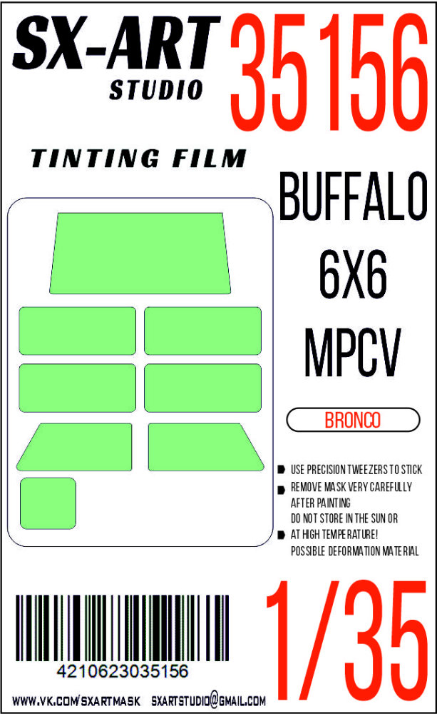 1/35 Tinting film Buffalo 6x6 MPCV (BRONCO)