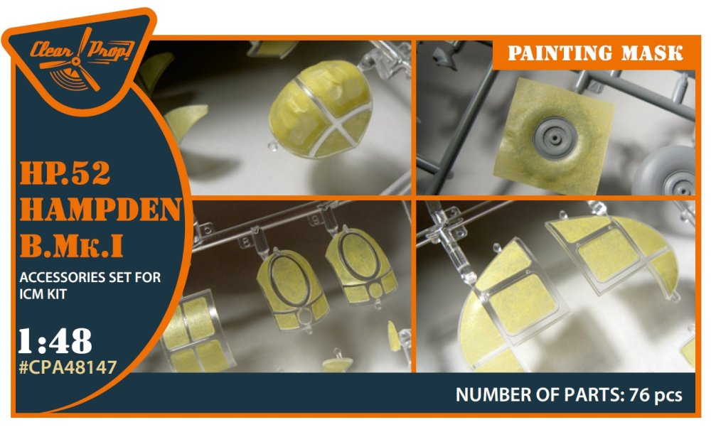 1/48 HP.52 Hampden B.Mk.I painting mask (ICM)