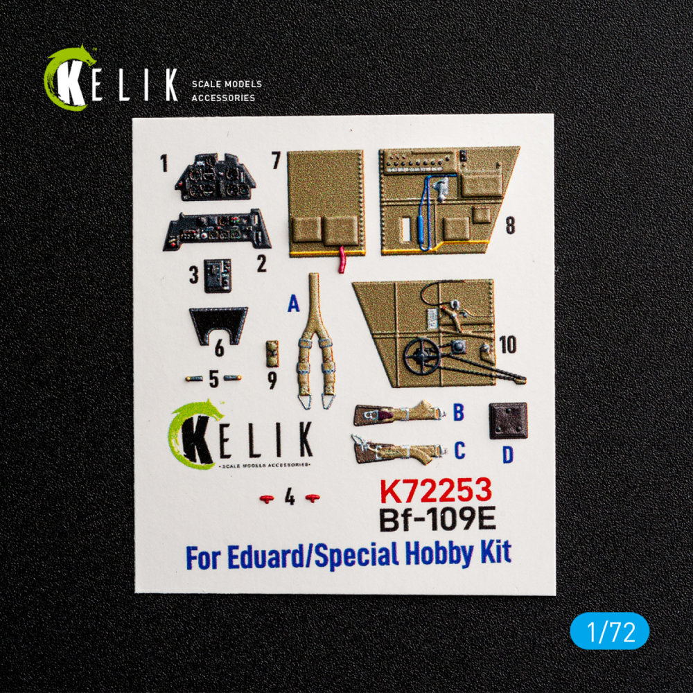 1/72 Bf-109 E - interior 3D (SP.HOB./EDU)